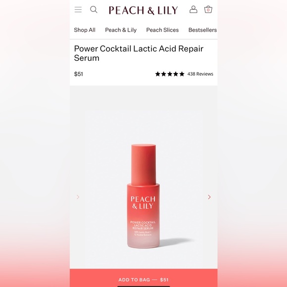 🆕 NEW! Peach & Lily Power Cocktail Lactic Acid Repair Serum. NWT. Full Size. - Picture 11 of 12